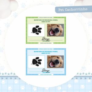 identidade pet cachorrinho arquivo digital papelaria personalizada
