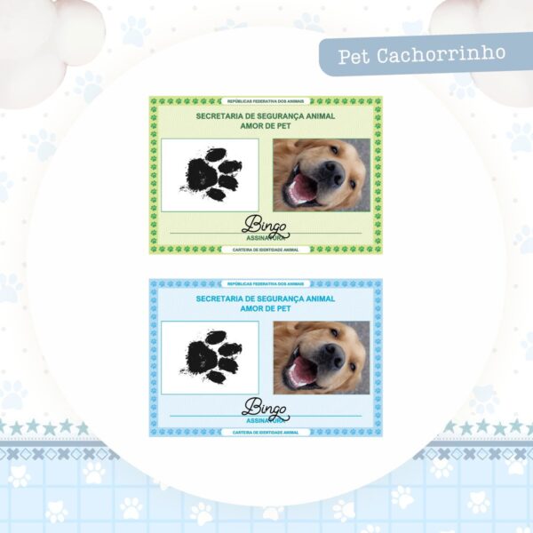 Identidade Pet Cachorrinho - Arquivo Digital