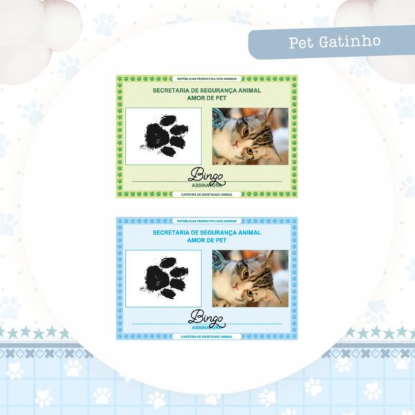 Identidade Pet Gatinho - Arquivo Digital