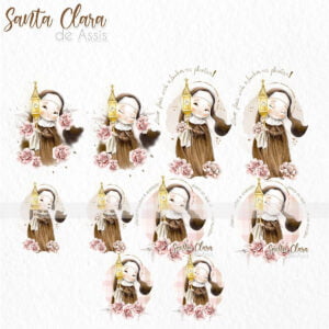 Ilustracoes Png Santa Clara De Assis Kit Digital Catolico 3