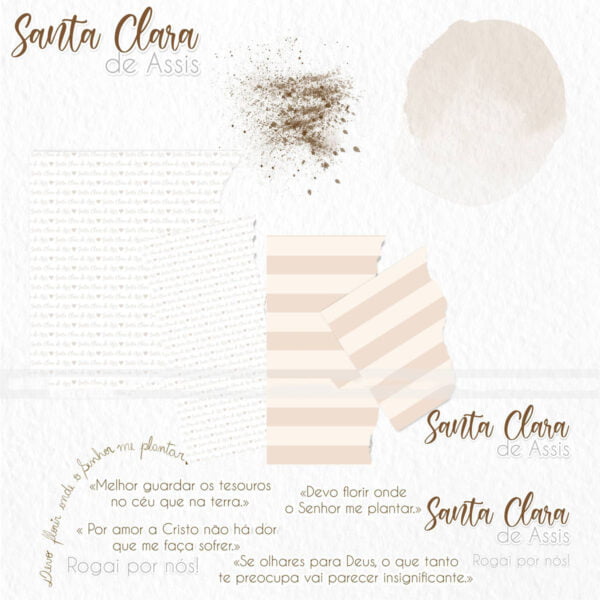 Ilustracoes Png Santa Clara De Assis Kit Digital Catolico 7
