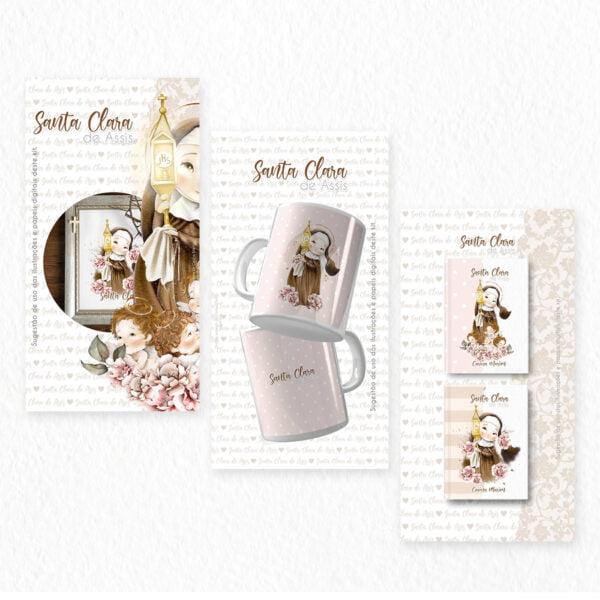 Ilustracoes Png Santa Clara De Assis Kit Digital Catolico 9