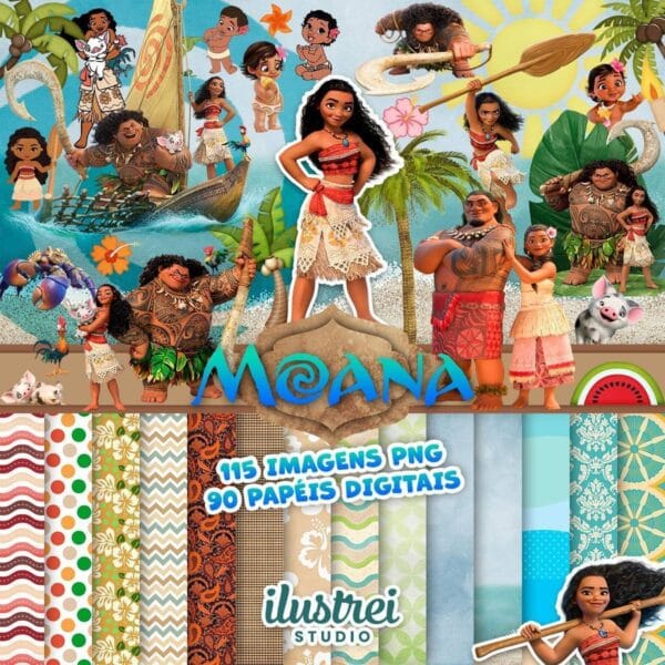 Imagens Moana PNG Transarente Ilustrações Artes Scrapbook