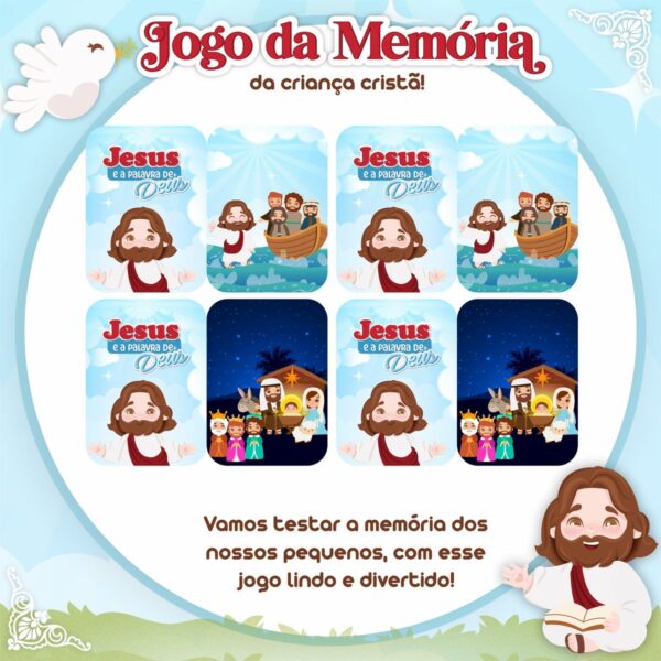 Jogo da Memória Religioso Infantil - Arquivo Digital