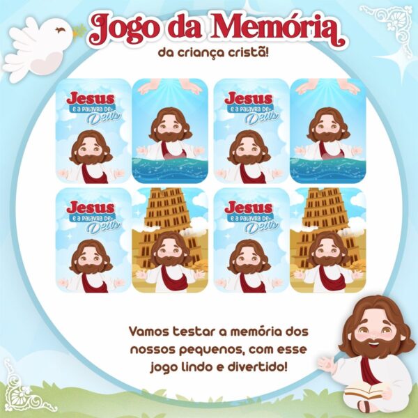Jogo da Memória Religioso Infantil - Arquivo Digital