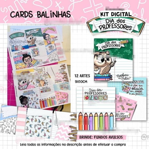 Kit Arquivo Digital Dia Dos Professores Frases Caneca Figura