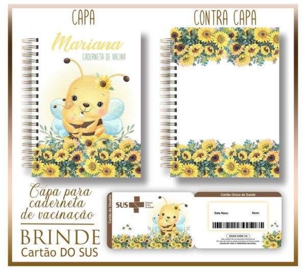 Kit Capa e Cartão Sus Abelhinha - Arquivo Digital