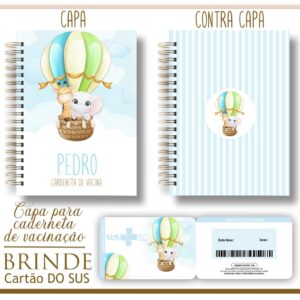 kit capa e cartao sus animais baloeiro arquivo digital capas frases para encadernacao