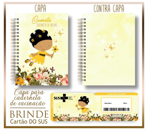 Kit Capa e Cartão Sus Fadinha - Arquivo Digital