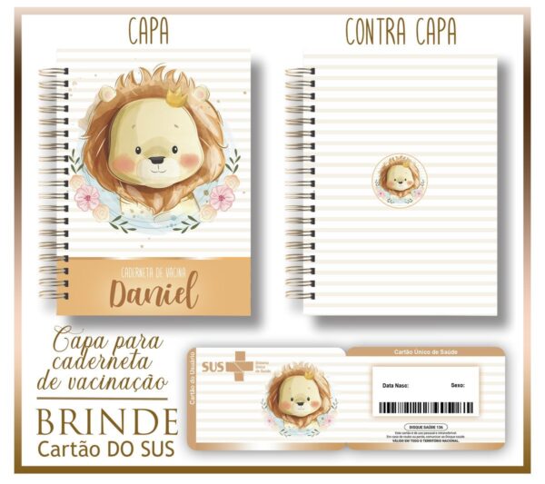 Kit Capa e Cartão Sus Leãozinho - Arquivo Digital