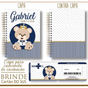 Kit Capa e Cartão Sus Ursinho Príncipe - Arquivo Digital