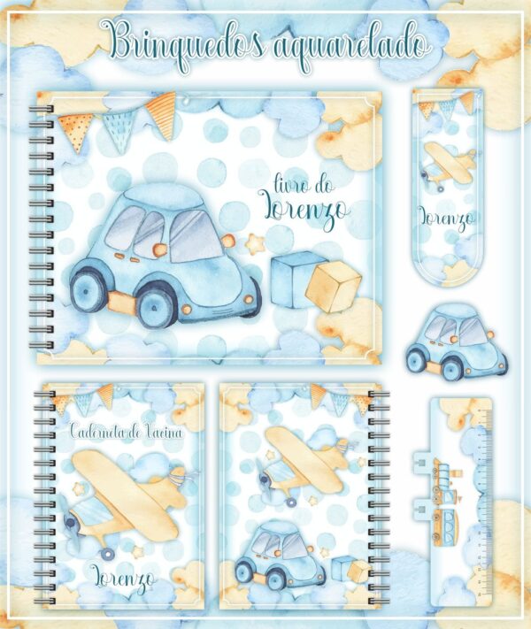 Kit Completo Brinquedos Aquarelados Bebê - Arquivo Digital