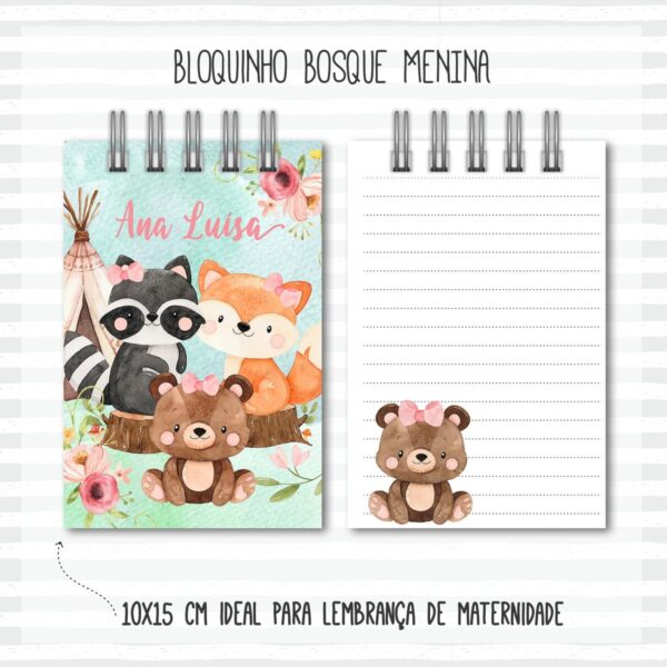 Kit Completo do Bebê Bosque Menina - Arquivo Digital - Imagem 4