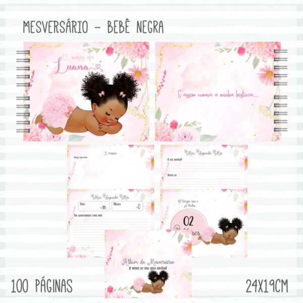 Kit Completo do Bebê Negra Afro - Arquivo Digital - Imagem 4