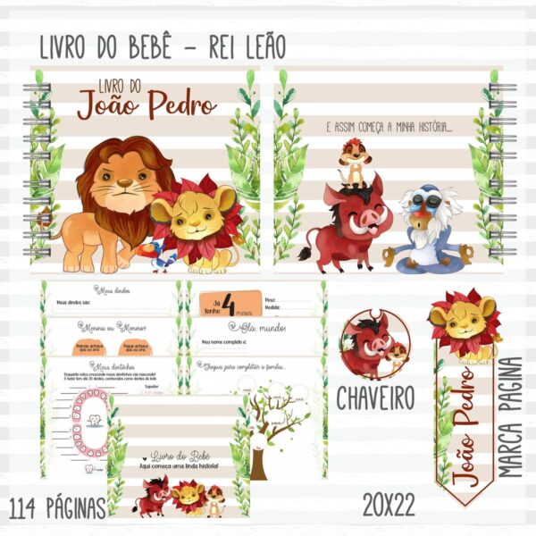 Kit Completo do Bebê Rei Leão - Arquivo Digital