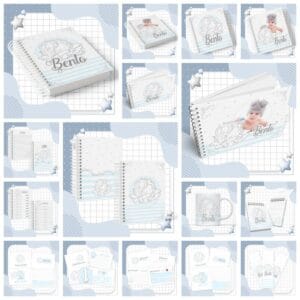 kit completo maternidade anjo menino arquivo digital encadernacao em geral