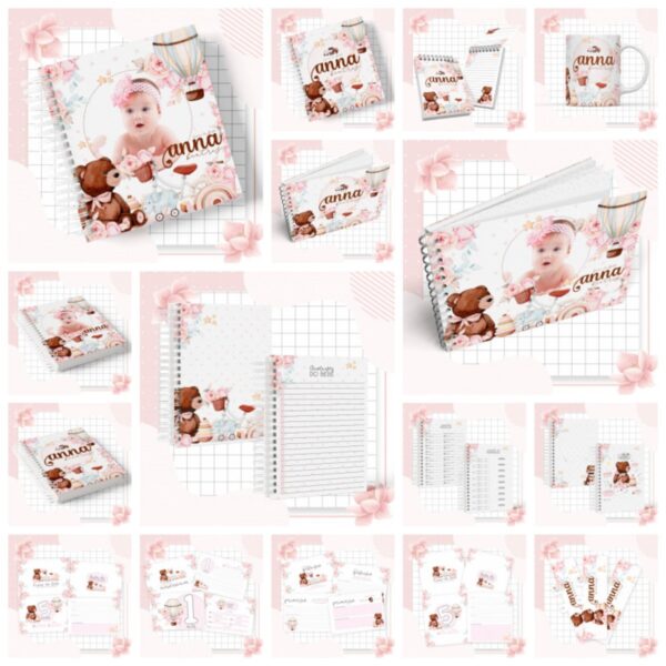 Kit Completo Maternidade Brinquedos Menina - Arquivo Digital