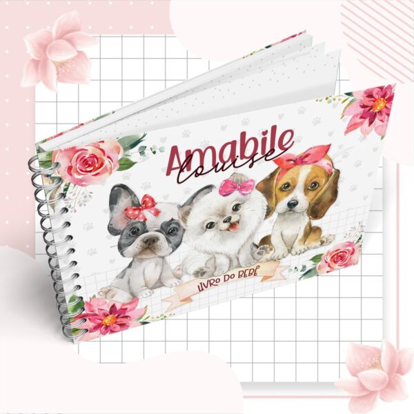 Kit Completo Maternidade Cachorro Menina - Arquivo Digital - Imagem 3