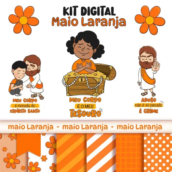 Kit Criativo Maio Laranja Png Para Artesanato E Personalizados 6