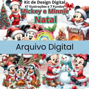 Kit Criativo Mickey Mouse Natal Png Scrapbook E Sublimacao 2