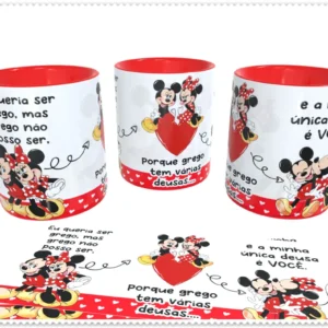 Kit de Canecas Mickey e Minnie em Estilo Grego Namorados