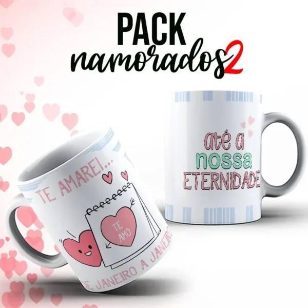 Kit de Designs p/ Sublimação em Canecas - Dia dos Namorados