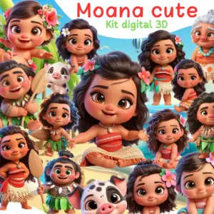 Kit De Figuras Moana Em Png Para Decoracao E Papelaria 2