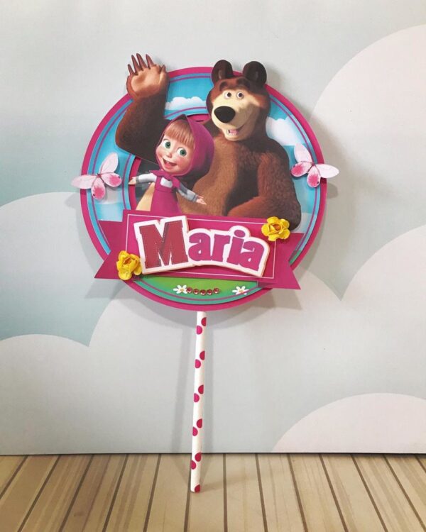 Kit Decoração Festa Marsha e o Urso - Arquivo Digital - Imagem 3