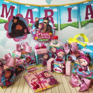kit decoracao festa marsha e o urso arquivo digital festa marsha e o urso