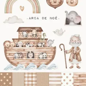 Kit Digital Arca De Noe Png Para Projetos Manuais Criativos 2