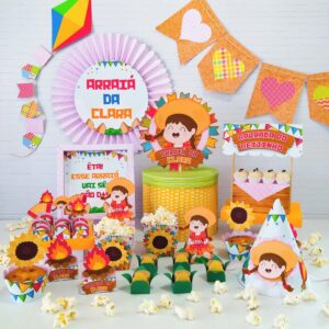 kit digital arraia menina so um bolinho arq digital design 1