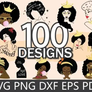 Kit Digital Arte Afro Feminina Png Para Projetos Criativos 6