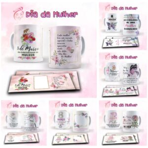 kit digital artes canecas dia das mulheres arquivo digital