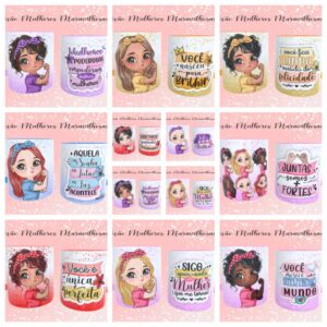 Kit Digital Artes Canecas Dia das Mulheres Frases