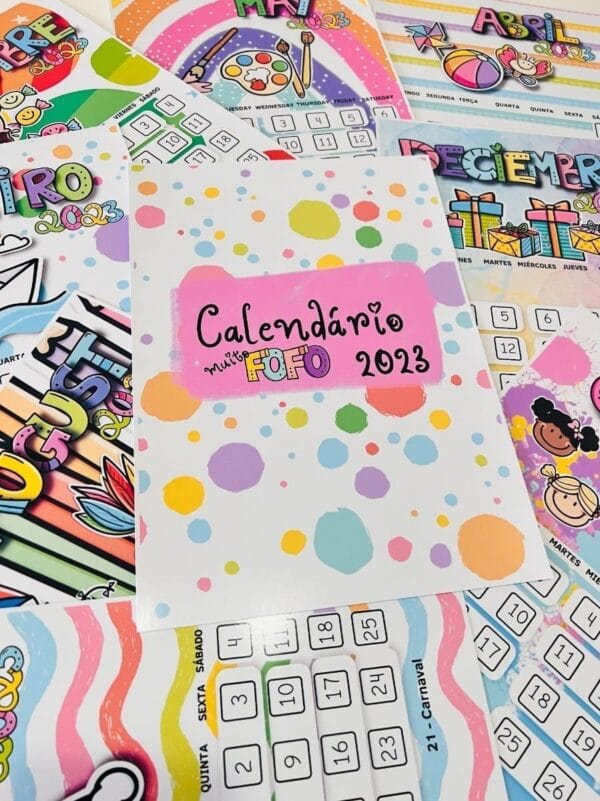 Kit Digital Calendário 2023 Atividades Infantis Em Pdf