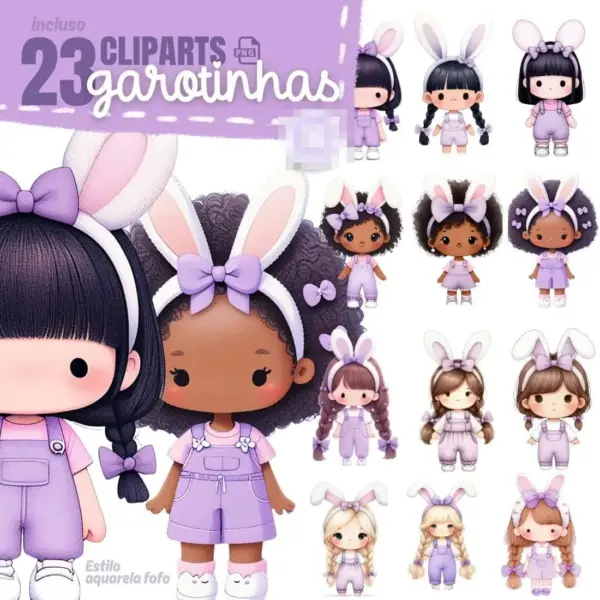 Kit Digital De Pascoa Com Tematica Lilas Para Artesanato Em Papel