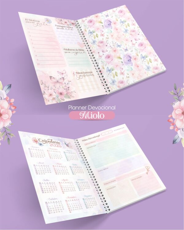 Kit Digital Devocional Forte & Corajosa Bloquinho + Planner