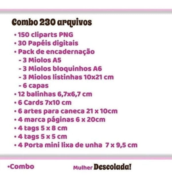 Kit Digital Dia Da Mulher Encadernação Mimos Personalizados