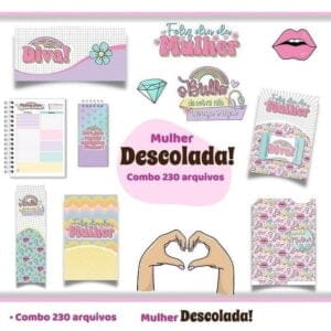 Kit Digital Dia Da Mulher Encadernação Mimos Personalizados