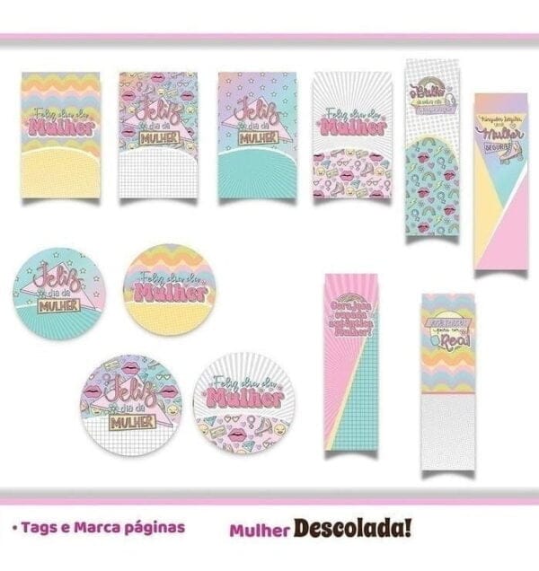 Kit Digital Dia Da Mulher Encadernação Mimos Personalizados