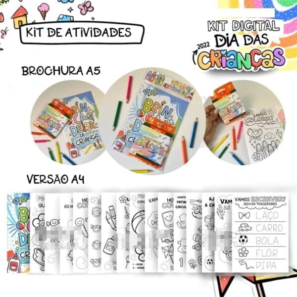 Kit Digital Dia Das Crianças Arquivo Completo Ilustrações