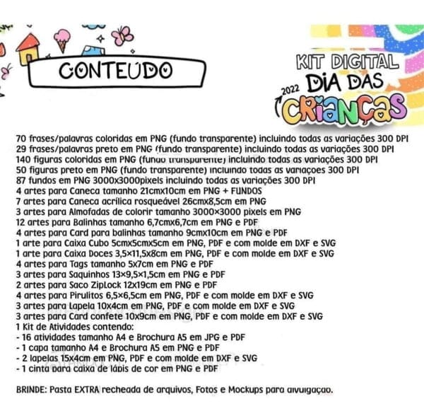 Kit Digital Dia Das Crianças Arquivo Completo Ilustrações