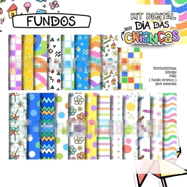 Kit Digital Dia Das Crianças Arquivo Completo Ilustrações