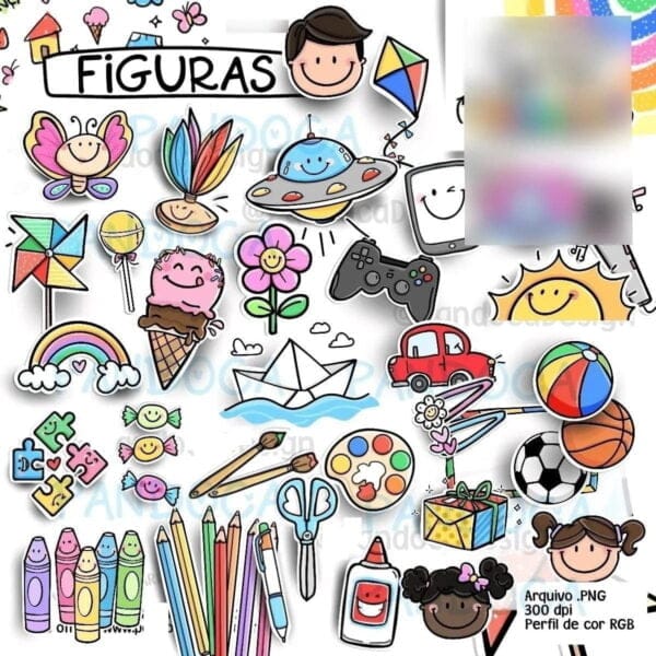 Kit Digital Dia Das Crianças Arquivo Completo Ilustrações