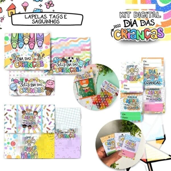 Kit Digital Dia Das Crianças Arquivo Completo Ilustrações