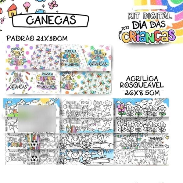 Kit Digital Dia Das Crianças Arquivo Completo Ilustrações