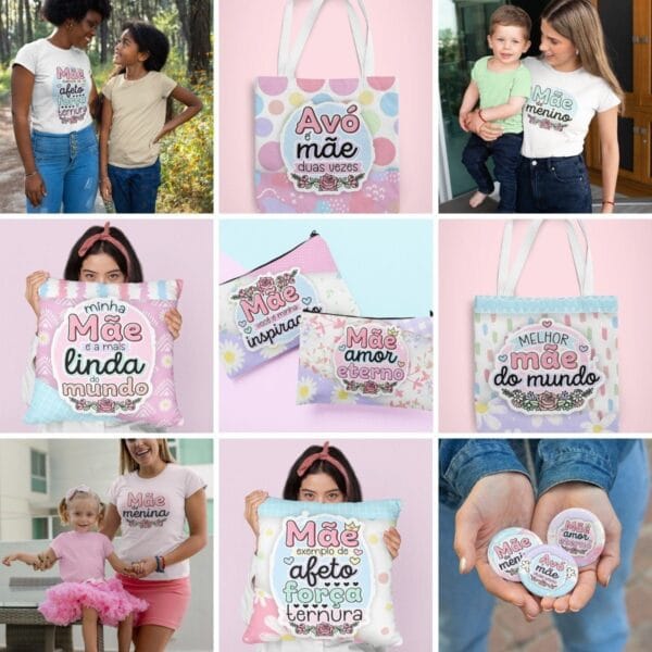 Kit Digital Dia Das Mães Corte E Montagem Personalizados