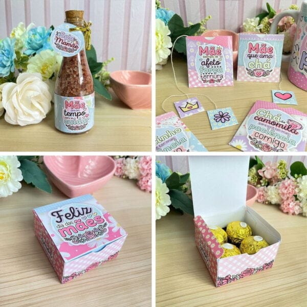 Kit Digital Dia Das Mães Corte E Montagem Personalizados
