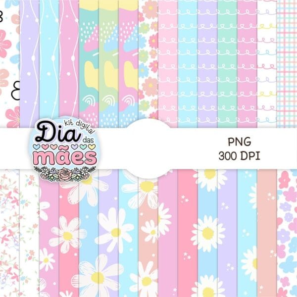 Kit Digital Dia Das Mães Corte E Montagem Personalizados