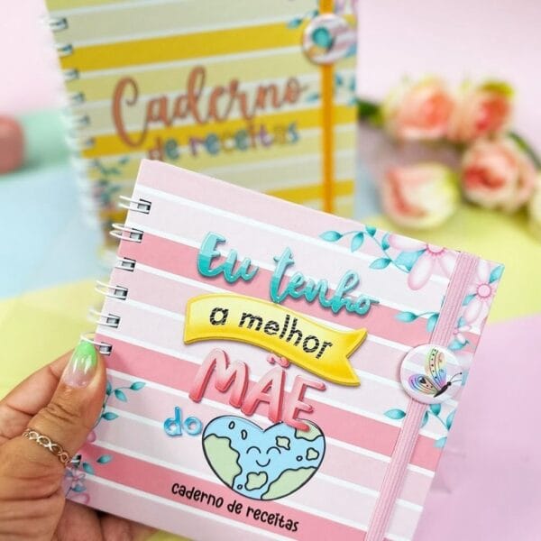 Kit Digital Dia Das Mães + Encadernação Caderno Receitas